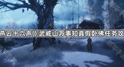 《燕云十六声》凉州武威山万事知真假卧佛任务攻略