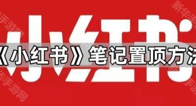 《小红书》笔记置顶方法